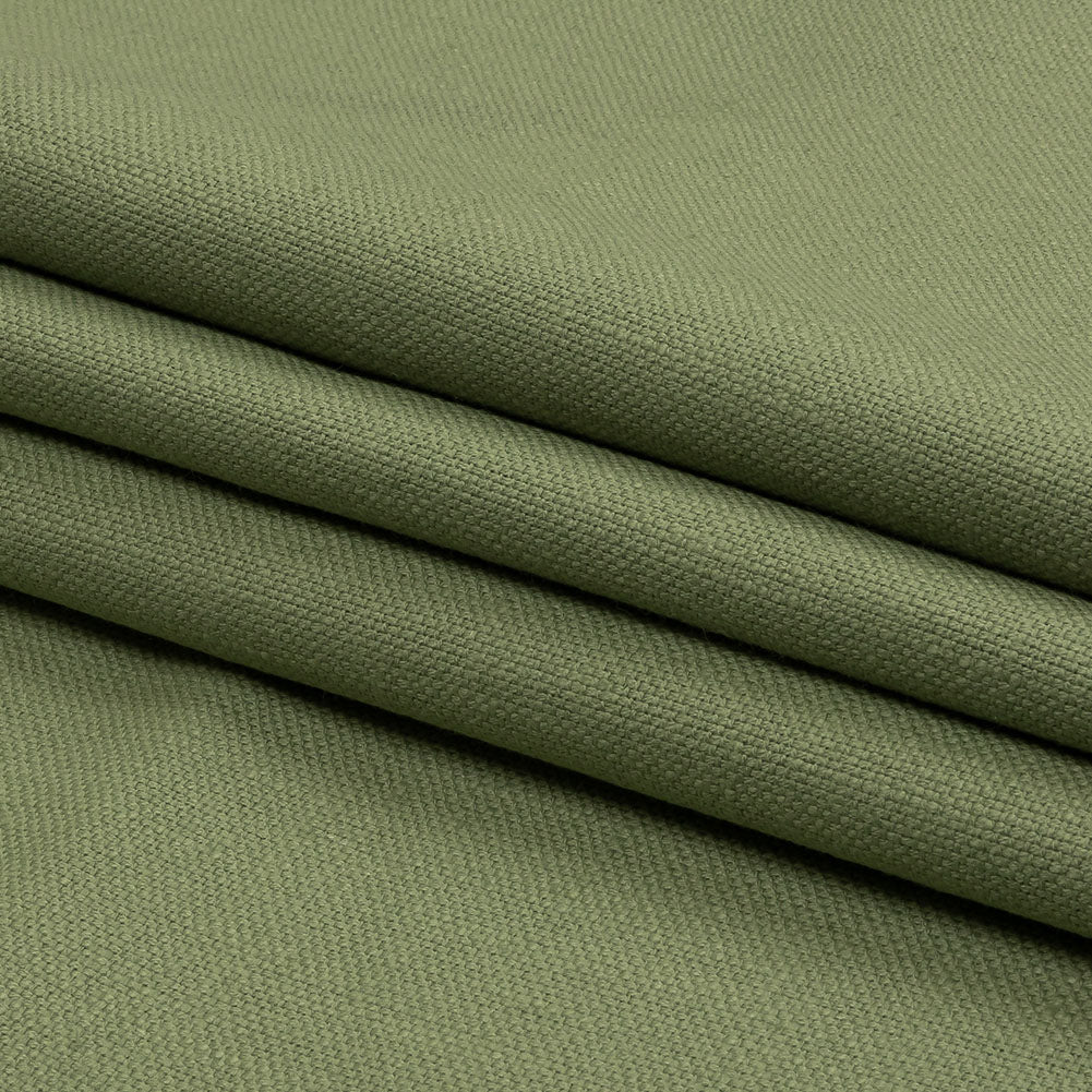 Heavyweight Linen Woven - Jade - British Imported Folded