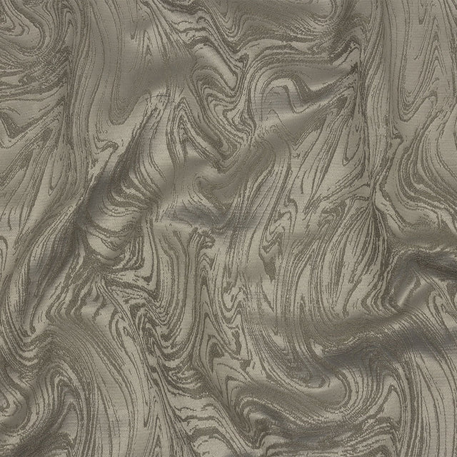 Cotton and Recycled Polyester Drapery Jacquard - Slate Marbled Lines - British Imported