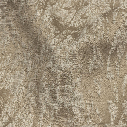 Cotton and Recycled Polyester Drapery Jacquard - Latte Misty Foliage - British Imported Detail