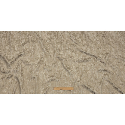 Cotton and Recycled Polyester Drapery Jacquard - Latte Misty Foliage - British Imported Full