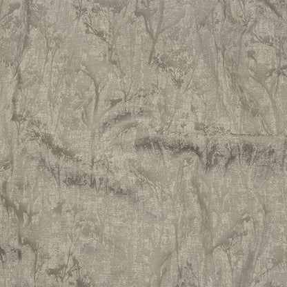 Cotton and Recycled Polyester Drapery Jacquard - Silver Misty Foliage - British Imported