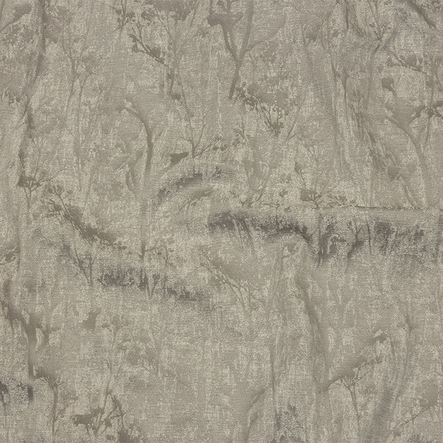 Cotton and Recycled Polyester Drapery Jacquard - Silver Misty Foliage - British Imported