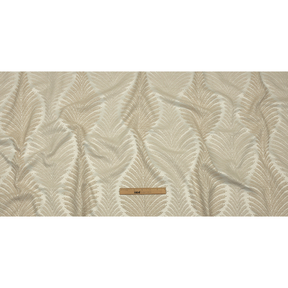 Cotton and Recycled Polyester Drapery Jacquard - Champagne Leaf Chains - British Imported Full