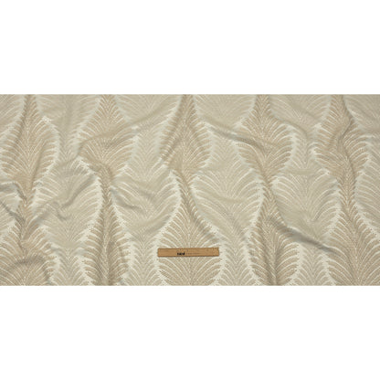 Cotton and Recycled Polyester Drapery Jacquard - Champagne Leaf Chains - British Imported Full