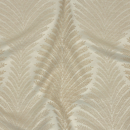 Cotton and Recycled Polyester Drapery Jacquard - Champagne Leaf Chains - British Imported