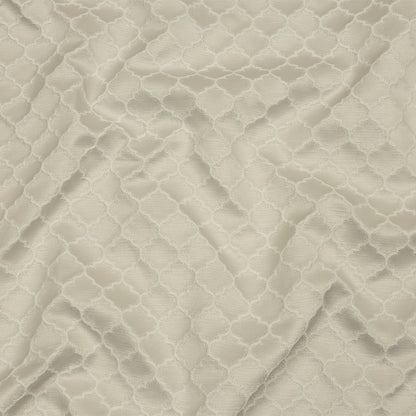 Cotton and Recycled Polyester Drapery Jacquard - Pearl Fancy Little Ogees - British Imported