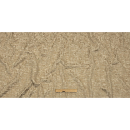 Cotton and Recycled Polyester Drapery Jacquard - Caramel Crosshatched Lines - British Imported Full
