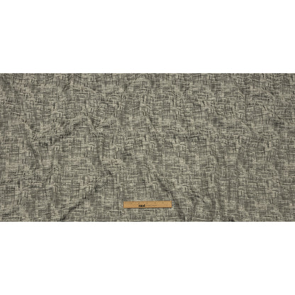 Cotton and Recycled Polyester Drapery Jacquard - Graphite Crosshatched Lines - British Imported Full