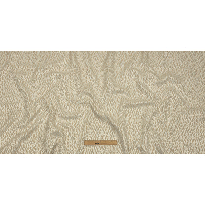 Recycled Polyester Drapery Jacquard - Champagne Stepping Stones - British Imported Full