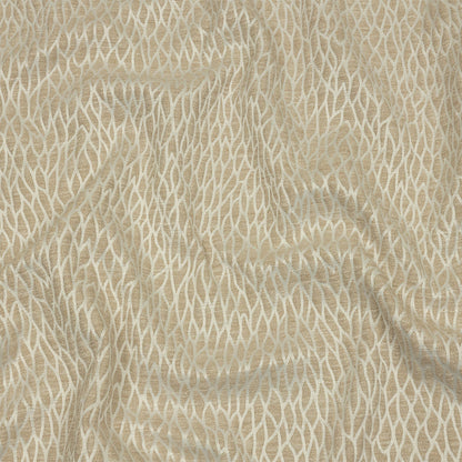 Recycled Polyester Drapery Jacquard - Champagne Stepping Stones - British Imported