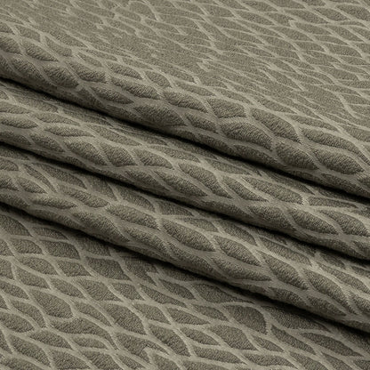 Recycled Polyester Drapery Jacquard - Slate Stepping Stones - British Imported Folded
