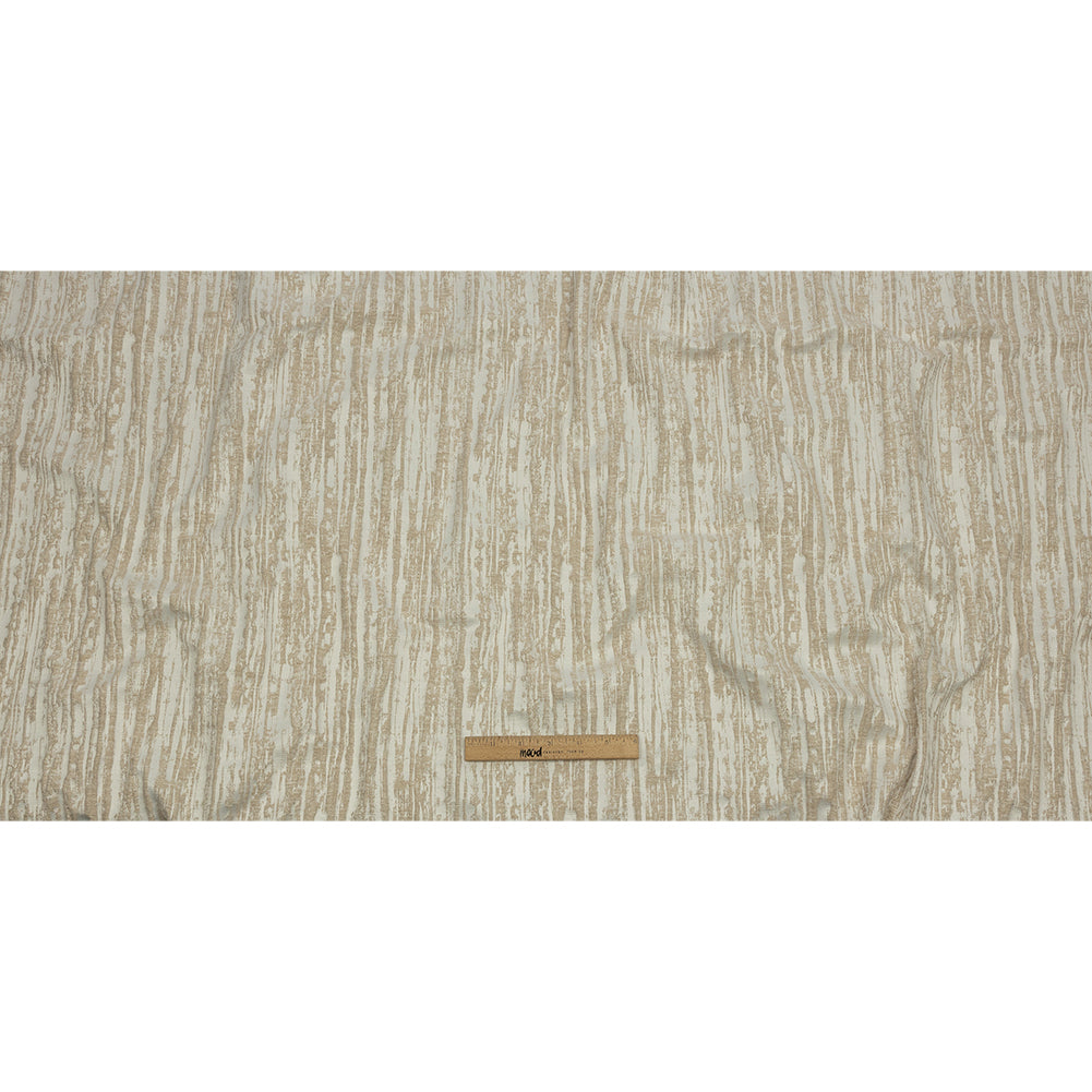 Recycled Polyester Drapery Jacquard - Champagne Striated - British Imported Full