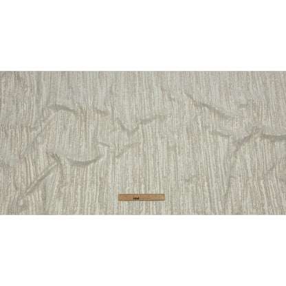 Recycled Polyester Drapery Jacquard - Ivory Striated - British Imported Full