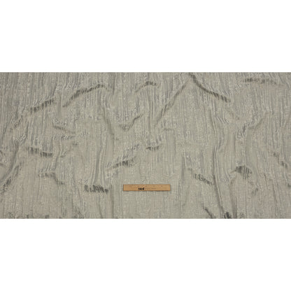 Recycled Polyester Drapery Jacquard - Silver Striated - British Imported Full