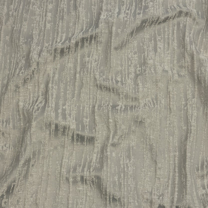 Recycled Polyester Drapery Jacquard - Silver Striated - British Imported