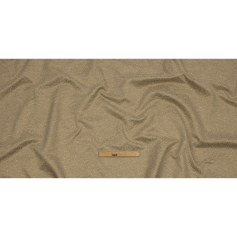 Recycled Polyester Drapery Jacquard - Caramel Spotted - British Imported Full