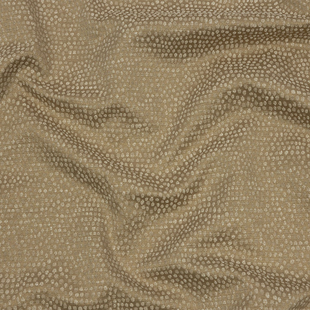 Recycled Polyester Drapery Jacquard - Caramel Spotted - British Imported