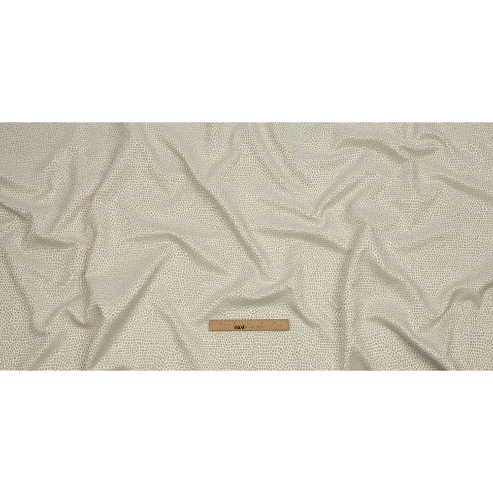 Recycled Polyester Drapery Jacquard - Champagne Spotted - British Imported Full