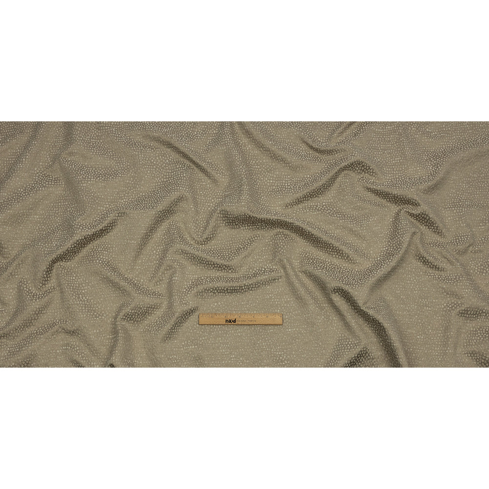 Recycled Polyester Drapery Jacquard - Latte Spotted - British Imported Full