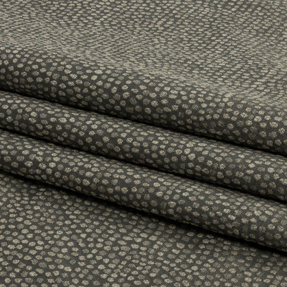 Recycled Polyester Drapery Jacquard - Mole Spotted - British Imported Folded