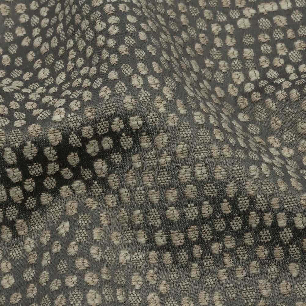Recycled Polyester Drapery Jacquard - Mole Spotted - British Imported Detail