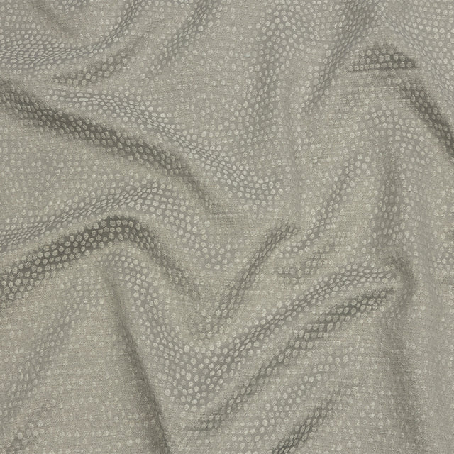 Recycled Polyester Drapery Jacquard - Silver Spotted - British Imported