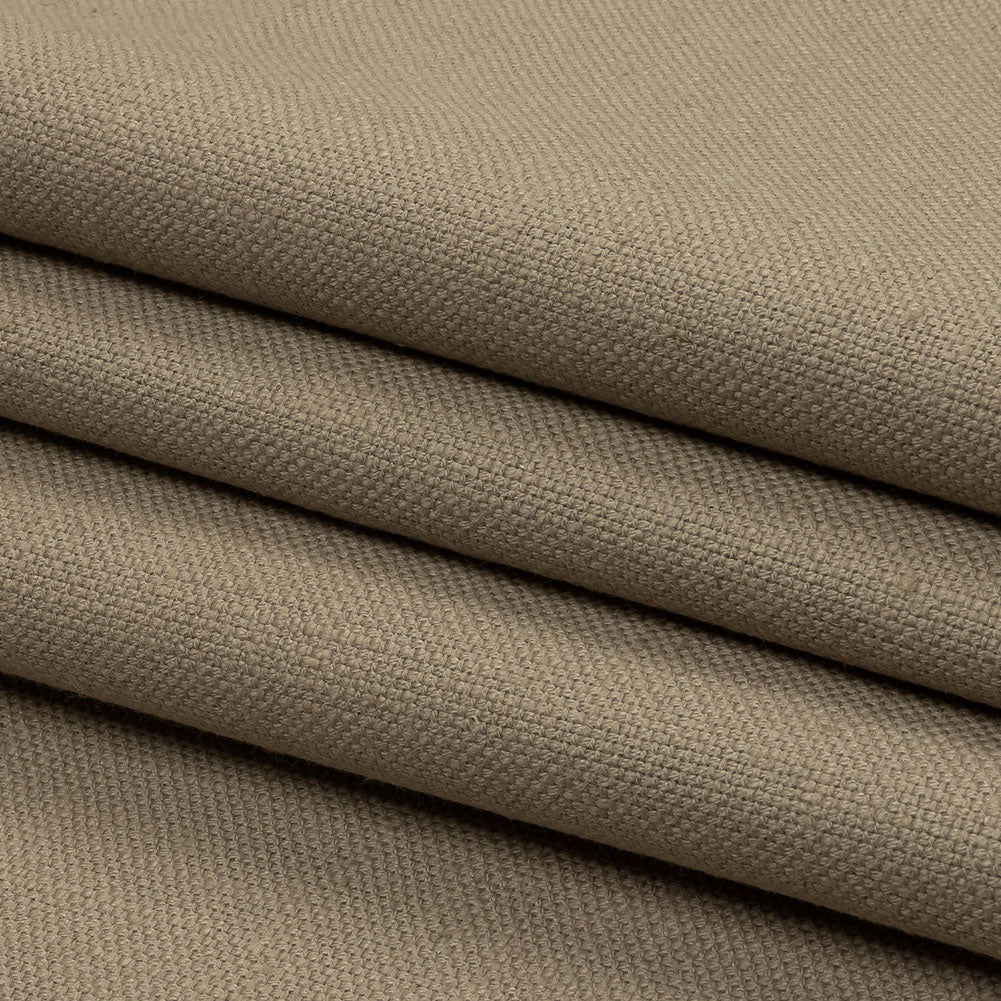 Heavyweight Linen Woven - Mouse - British Imported Folded