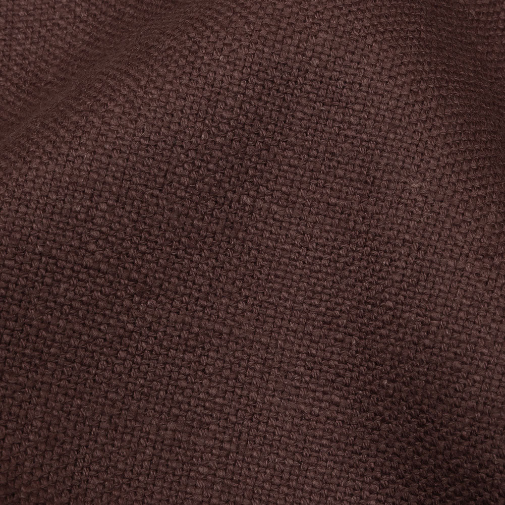 Heavyweight Linen Woven - Mulberry - British Imported Detail