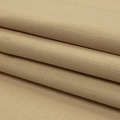 Heavyweight Linen Woven - Nougat - British Imported Folded