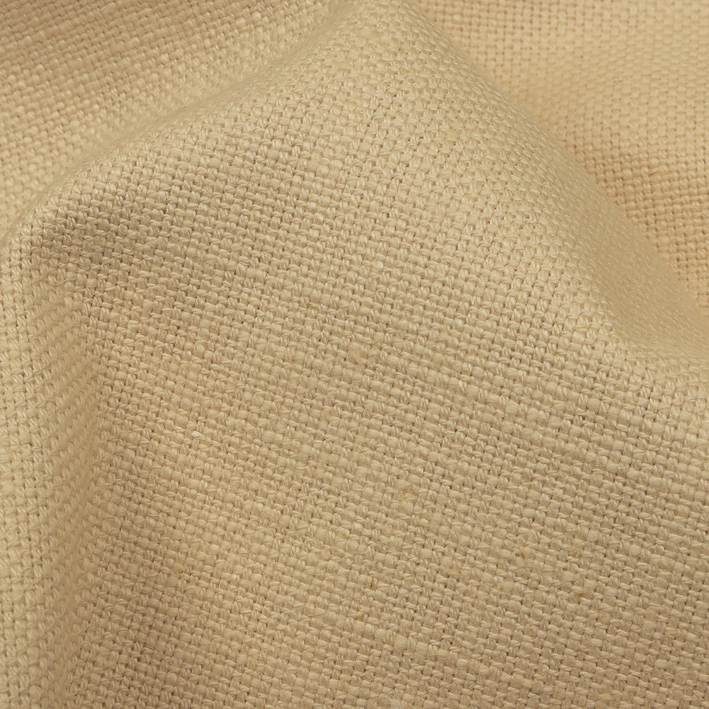 Heavyweight Linen Woven - Nougat - British Imported Detail