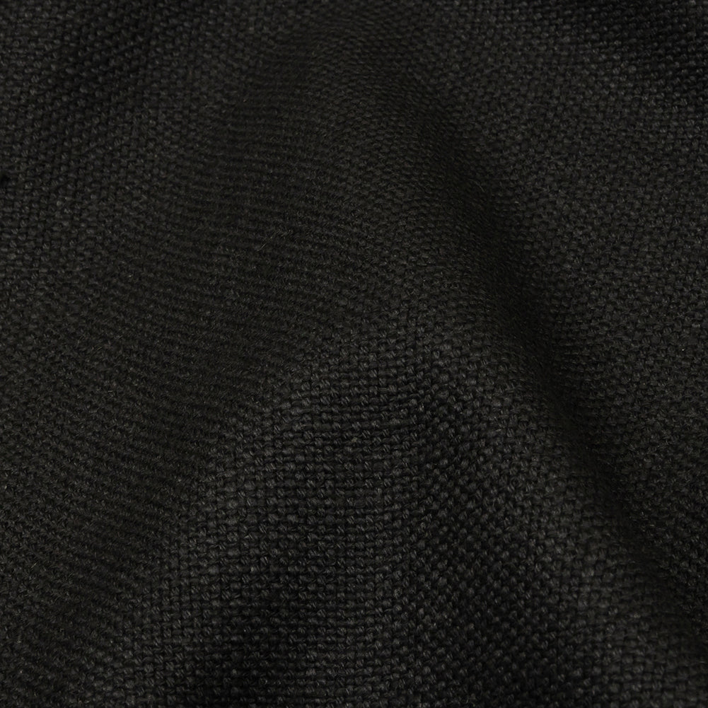 Heavyweight Linen Woven - Onyx - British Imported Detail