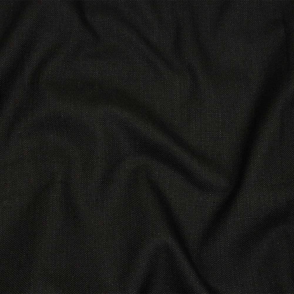 Heavyweight Linen Woven - Onyx - British Imported
