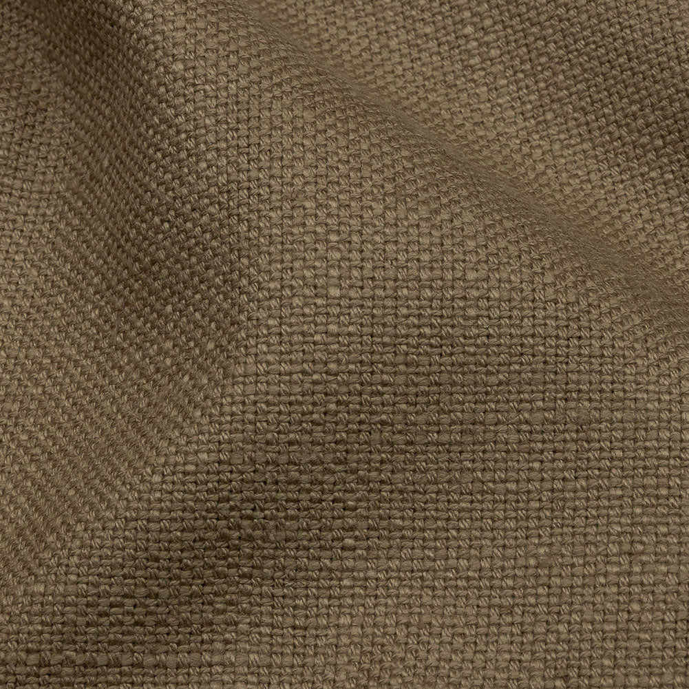 Heavyweight Linen Woven - Otter - British Imported Detail