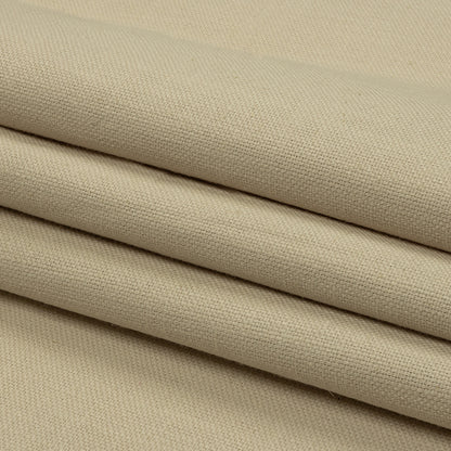 Heavyweight Linen Woven - Oyster - British Imported Folded