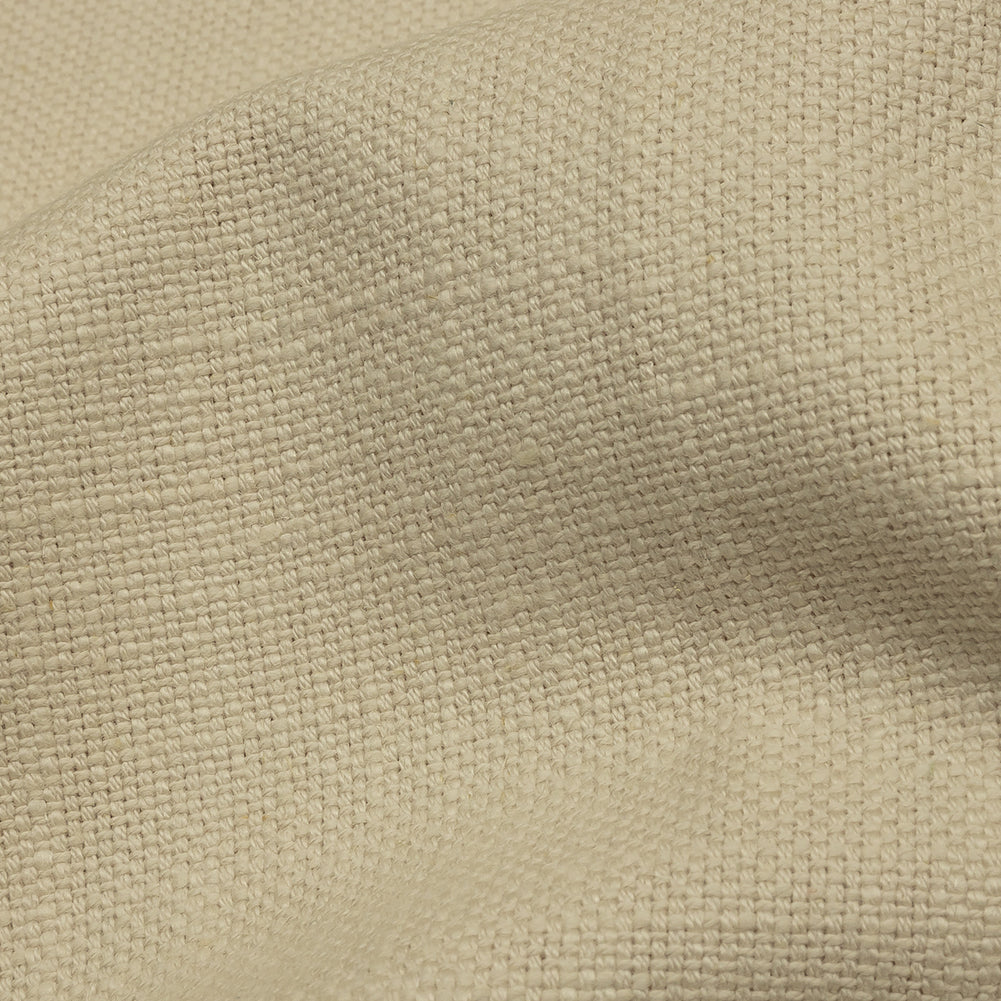 Heavyweight Linen Woven - Oyster - British Imported Detail
