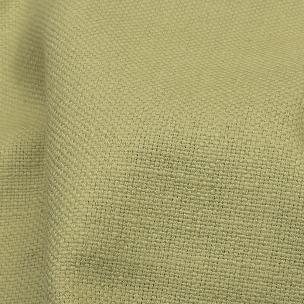 Heavyweight Linen Woven - Pistachio - British Imported Detail