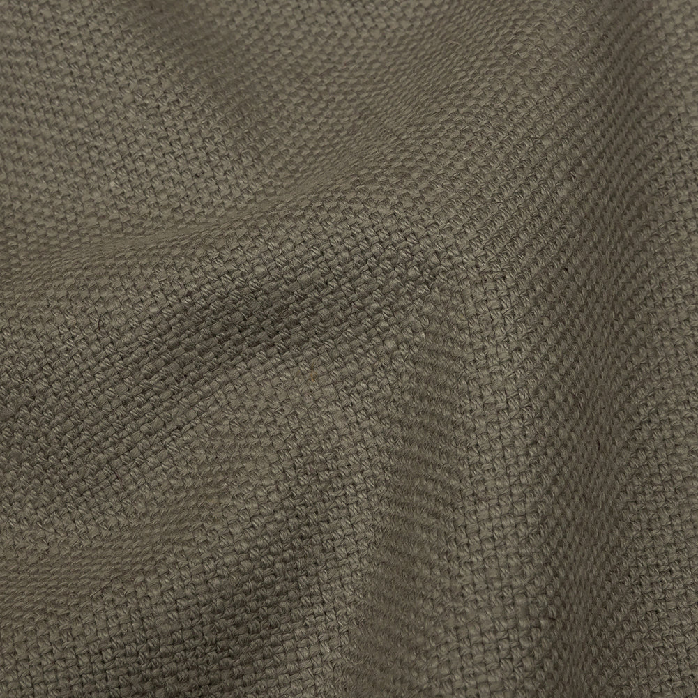 Heavyweight Linen Woven - Smoke - British Imported Detail