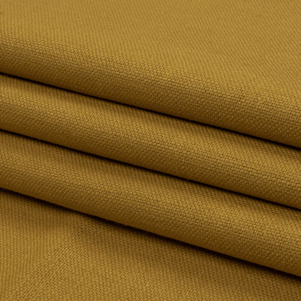 Heavyweight Linen Woven - Sunflower - British Imported Folded