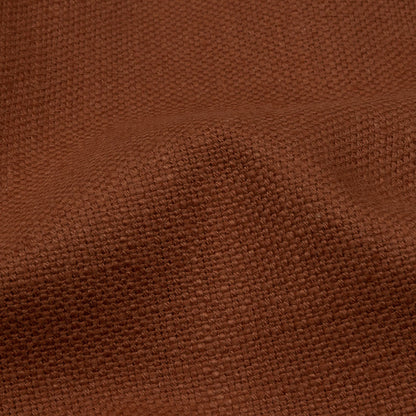 Heavyweight Linen Woven - Terracotta - British Imported Detail