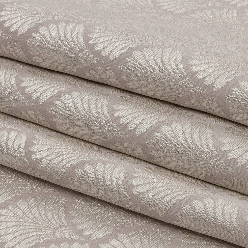 Drapery Jacquard - Dove Palm Fans - British Imported Folded