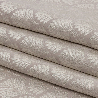 Drapery Jacquard - Dove Palm Fans - British Imported Folded