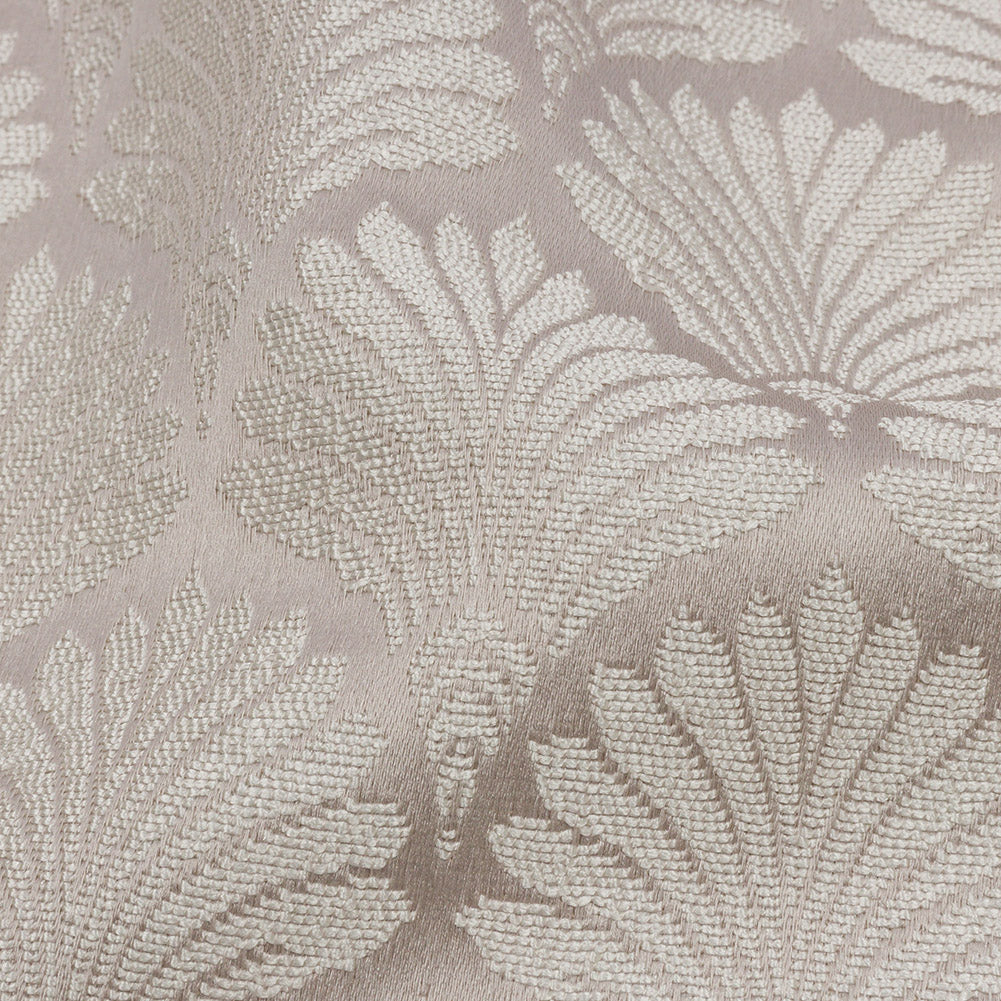 Drapery Jacquard - Dove Palm Fans - British Imported Detail