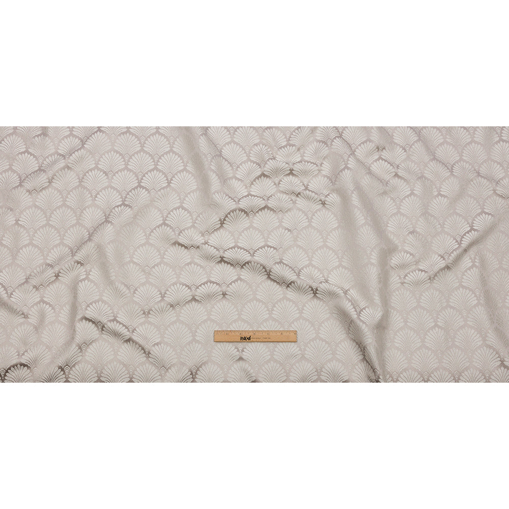 Drapery Jacquard - Dove Palm Fans - British Imported Full