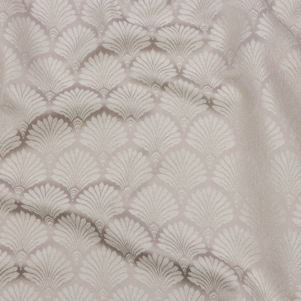Drapery Jacquard - Dove Palm Fans - British Imported