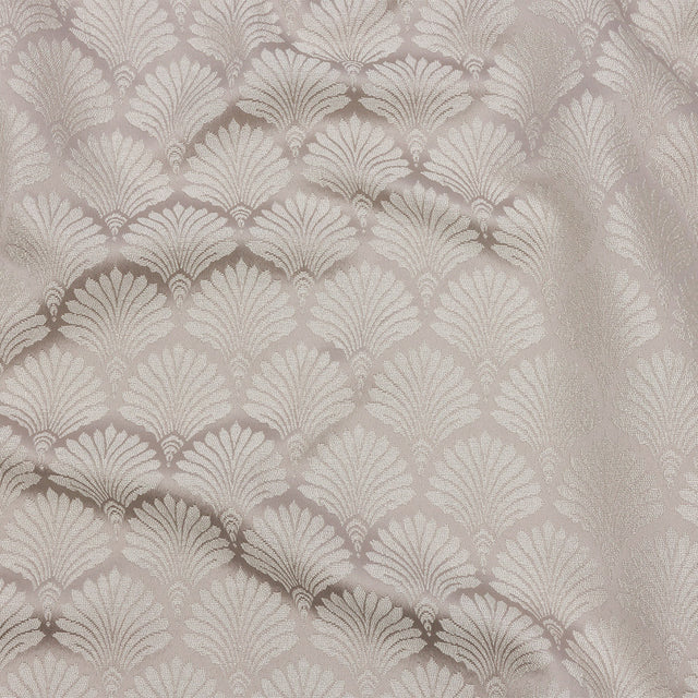 Drapery Jacquard - Dove Palm Fans - British Imported