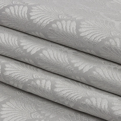 Drapery Jacquard - Silver Palm Fans - British Imported Folded