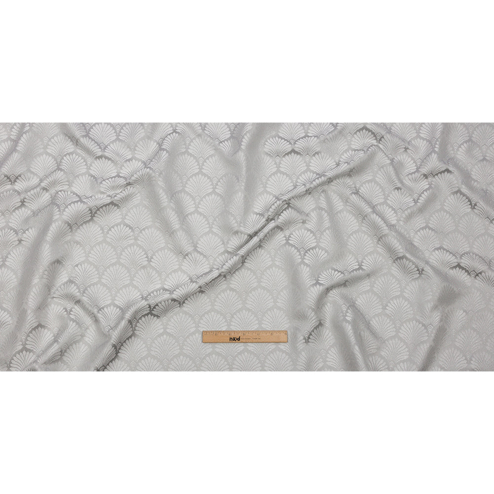 Drapery Jacquard - Silver Palm Fans - British Imported Full