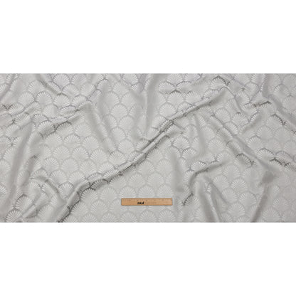Drapery Jacquard - Silver Palm Fans - British Imported Full