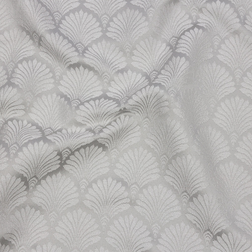 Drapery Jacquard - Silver Palm Fans - British Imported
