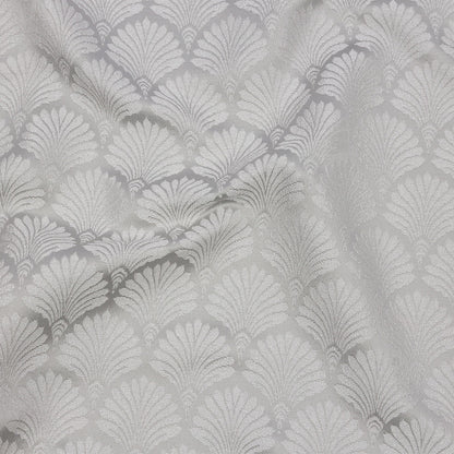 Drapery Jacquard - Silver Palm Fans - British Imported